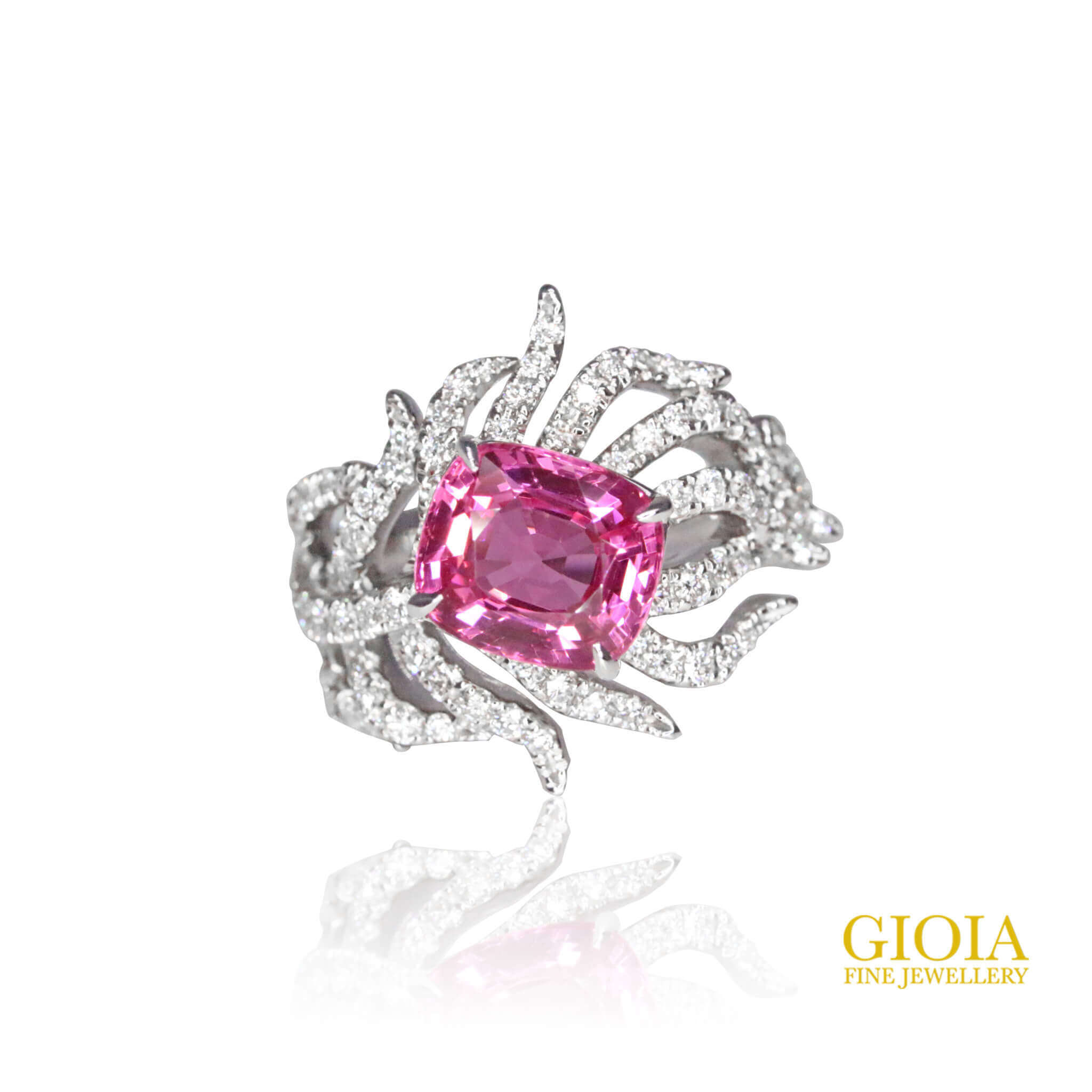 Customised Pink Spinel for engagement ring