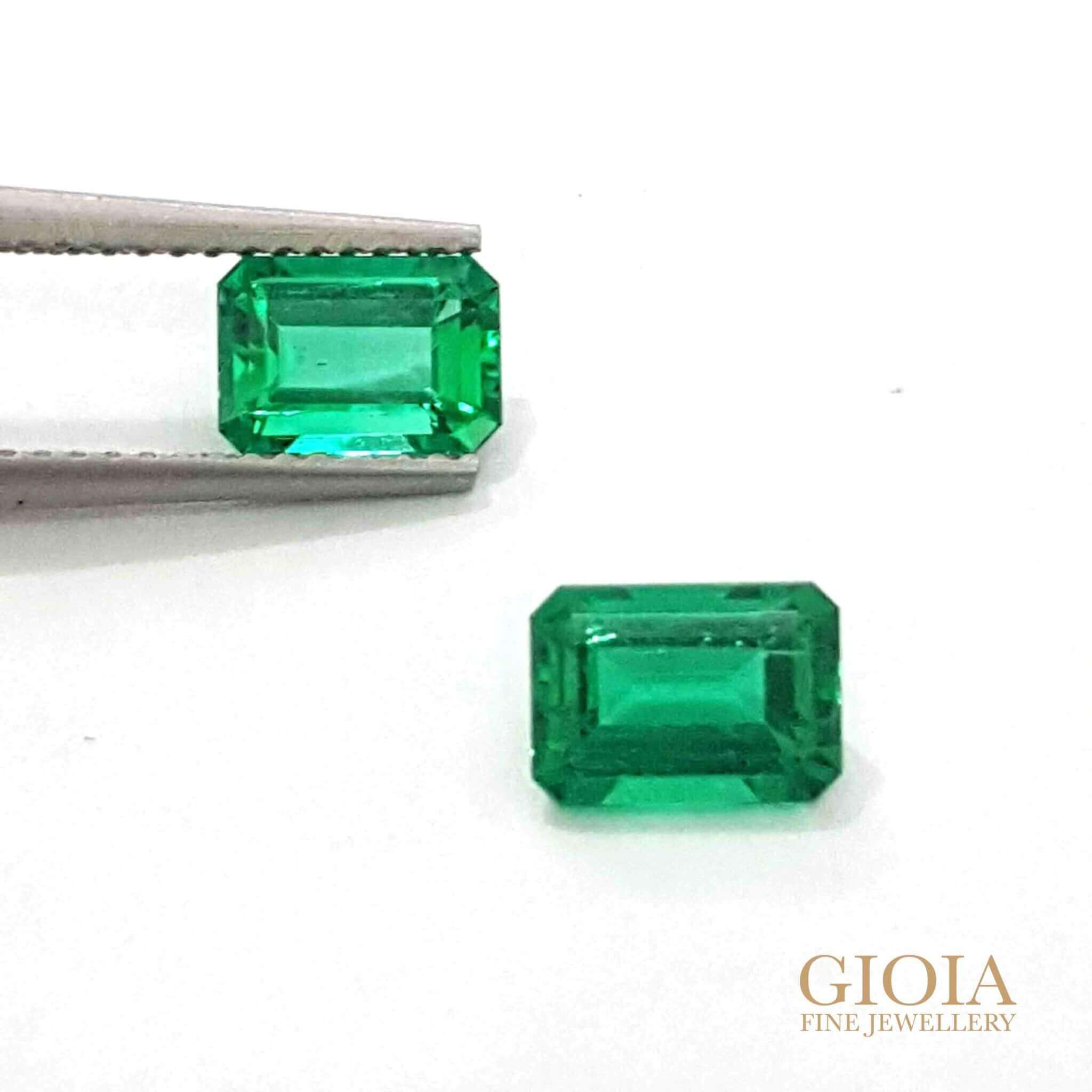 customised emerald gemstone pair earring for GIOIA Fine Jewellery