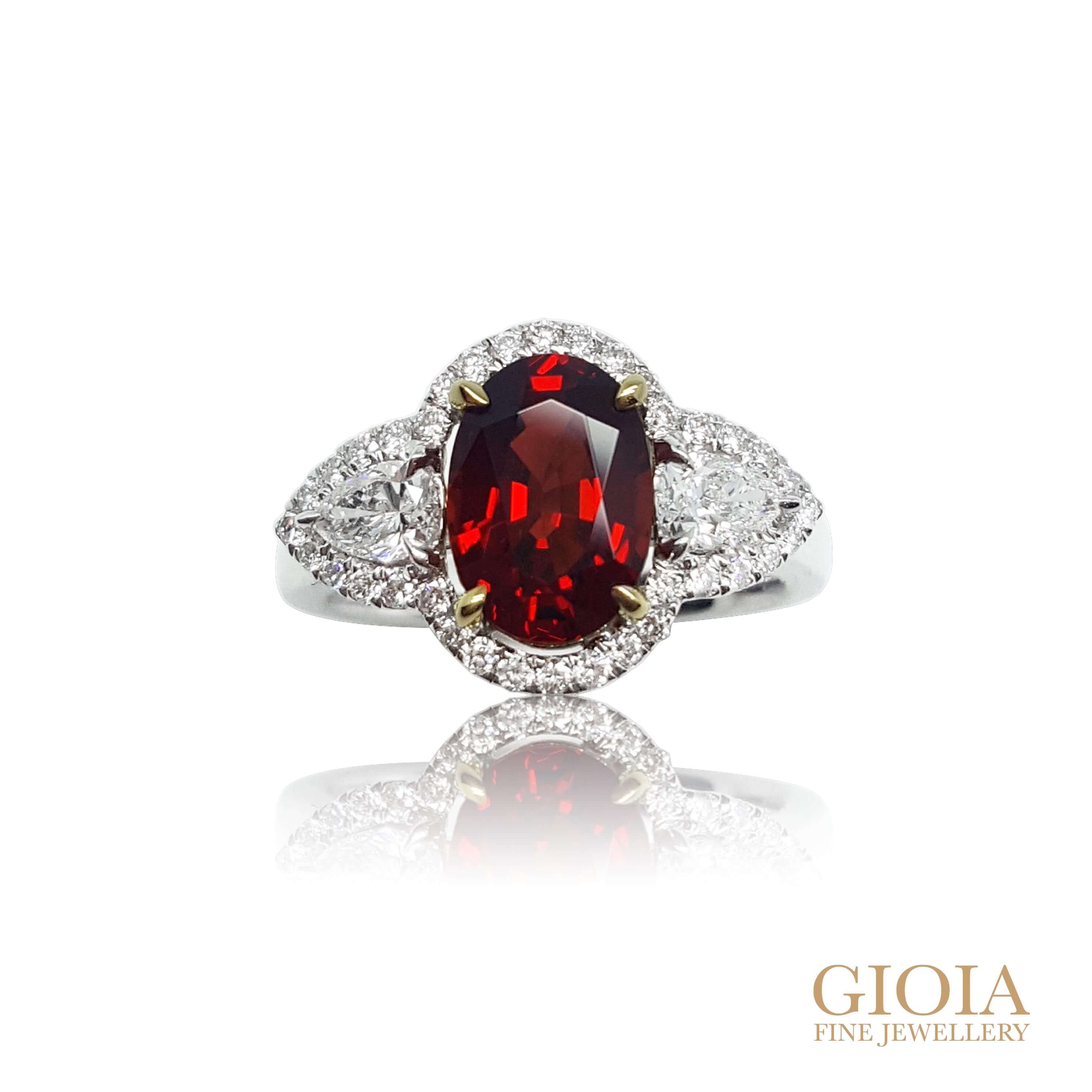 Vivid Red Spinel Ring - Looking for Red Spinel or Ruby Gemstone ring? Local Singapore Customised Jeweller