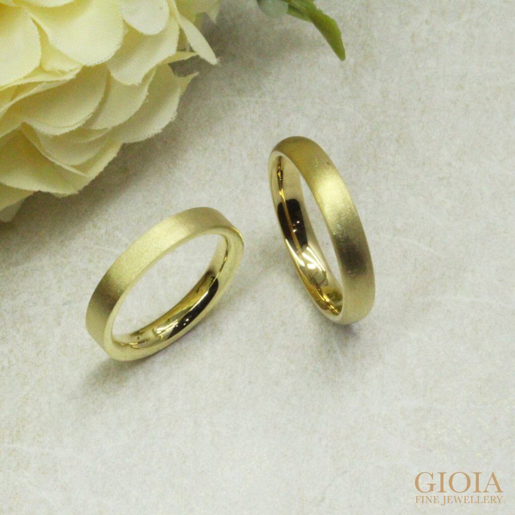Classic Flat Plain | Yellow Gold Wedding Rings