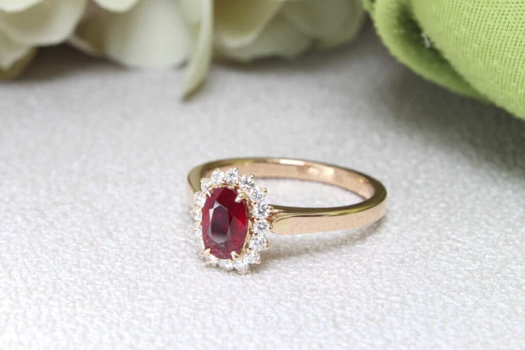 Vivid Red Ruby Ring Custom Ruby Ring Engagement Proposal