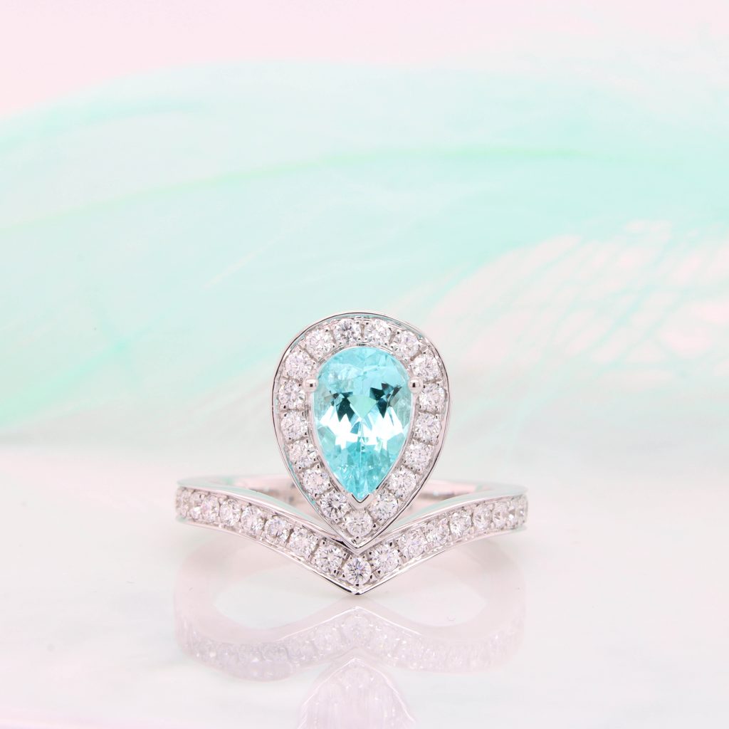 Paraiba, sapphire and diamond ring - Amanda Li Hope