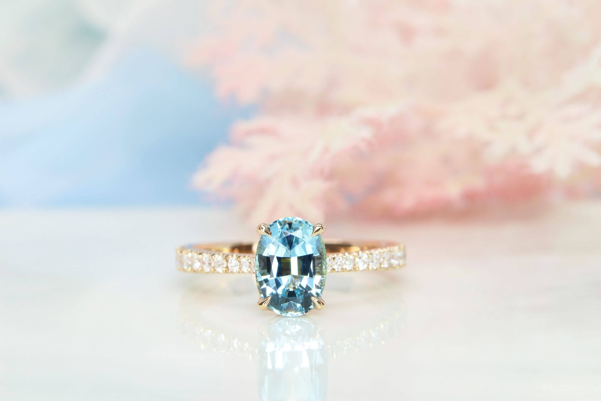 Aquamarine Ring - Customised Engagement Ring