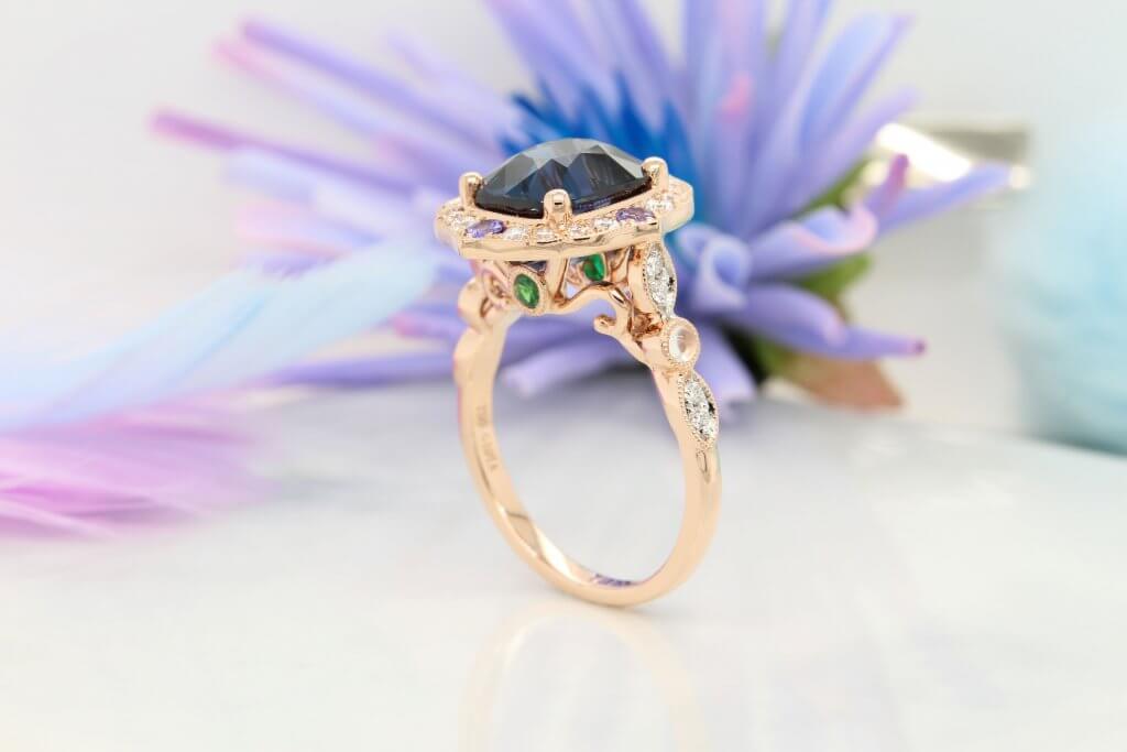 Birthstone Ring with Family Birth Month Gemstone Jewellery - Spinel, Tanzanite, Moonstone, Tsavorite to Emerald birthstone into a heirloom jewellery - Singapore
